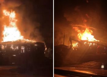 VÍDEO: Incêndio destrói restaurante e floricultura às margens da RSC-287 em Santa Cruz do Sul